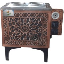 Allians Bakır Çay Kazanı 2 Gözlü Elektrikli Ofis Çay Makinesi