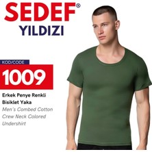 Sedef Yıldızı Erkek Penye Renkli Bisiklet Yaka