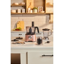 Allians Multifonksiyonel Rosegold Mutfak Robotu ve Blender Seti, 10'lu Kit