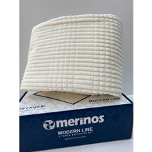 Merinos Modern Line 2 Parça Tek Kişilik Battaniye Seti - Kemik
