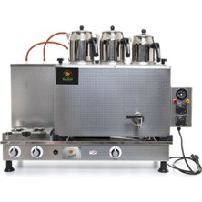 Allians Elektrikli 3 Demlikli Inoks Tam Otomatik Çay Kazanı, A++ Safir Çay Ocağı