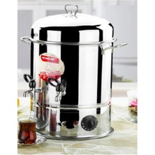 Allians Çelik Mutfak 80 Bardak Endüstriyel Çay Otomatı, Metal Musluklu