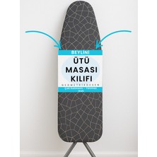 Feyza Design Gri 50X150 cm Keçeli ve Süngerli, Ayarlanabilir, Yanmaz Ütü Masası Kılıfı