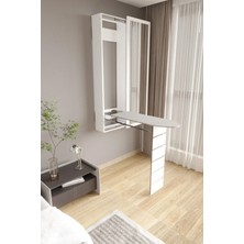 Feyza Design Katlanabilir Aydınlık Ütü Masası, Aynalı ve Pratik Tasarım