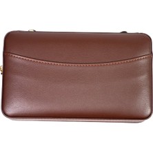 Cohiba XL Kahverengi Çakmak Kesicili Deri Puro Taşıma Çantası - Seyahat Humidoru