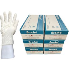 Broche Lateks Pudrasız Muayene Eldiveni M Beden 6'lı Paket