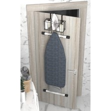 Feyza Design Pratik Kapı Arkası Ütü ve Ütü Masası Askısı, Siyah Renkli Düzenleyici