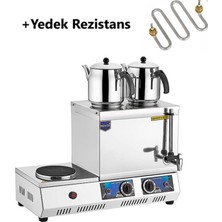 Allians K34 40 Model Elektrikli Çay Kazanı 28 Lt, Çift Demlikli, Yedek Rezistanslı