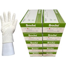 Broche Lateks Pudrasız Muayene Eldiveni S Beden 10'lu Paket