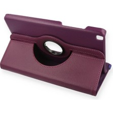 Huly  Samsung Galaxy T290 Tab A 8 Kılıf 360 Tablet Deri Kılıf - Mürdüm Hub