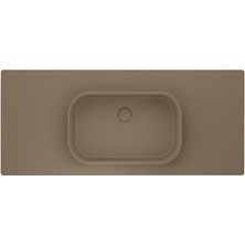 Real Stone Pure Etajerli 70X50 Cappucino Granit Banyo Lavabosu