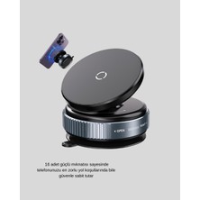 Vakumlu Vantuzlu Mıknatıslı Telefon Tutucu 360 Derece Döner - Lisinya