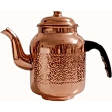 Allians El Işlemeli Osmanlı Bakır Demlik, Şık ve Zarif Çaydanlık Modeli