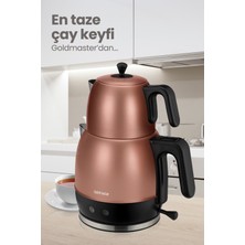 Allians Nisa Çelik Çay Makinesi Gold, Şık ve Dayanıklı Çay Demleme Cihazı