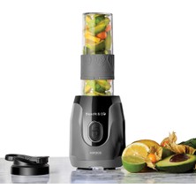 Allians Portatif Smoothie Mikseri, Kullanışlı ve Şık Gri Renk, Hızlı ve Kolay Kullanım