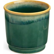 The Silk Bean Coffee Porselen Kulpsuz Yeşil Espresso Fincan Bardak