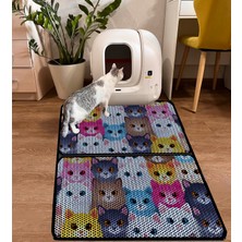Aktunç İkiz Premium Desenli Kedi Kumu Paspası 90 cm x 120 cm