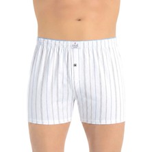 Öts Erkek Boxer Çizgili, Düğmeli (%100 Pamuk)