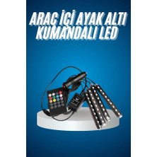 Araç Içi Aydınlatma Kumandalı 12 LED Ayak Altı LED Ambiyans Işığı Sese Duyarlı Kumandalı - Lisinya