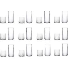 PremiumPort 24 Parça Şeffaf Su ve Meşrubat Bardak Takımı Çeyiz Seti