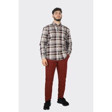 Boss Erkek Yüksek Bel Slim Rahat Bordo Pantolon 50487754-248