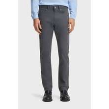 Boss Erkek Normal Bel Dar Paça Düğme Kapama Düz Slim Fit Gri Pantolon 50551419-047