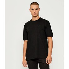 Boss Erkek Regular Fit Yuvarlak Yakalı %100 Pamuklu Kısa Kollu Siyah T-Shirt 50546404-001