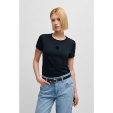 Hugo Kadın Regular Fit Yuvarlak Yaka Kısa Kollu Lacivert T-Shirt 50534800-406