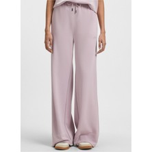 Hugo Kadın Rahat Kalıp Işleme Logolu Beli Bağcıklı Geniş ve Uzun Paçalı Pembe Eşofman Altı 50543512-562