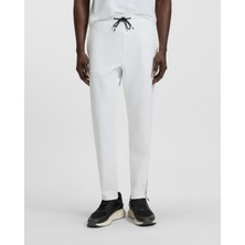 Boss Erkek Normal Kalıp Paçası Fermuarlı Çabuk Kuruyan Beyaz Eşofman Altı 50542940-100