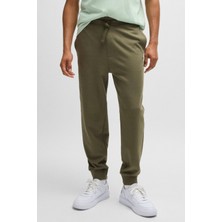 Hugo Erkek Marka Logolu Beli ve Paçası Lastikli Ip Bağlamalı Haki Pantolon 50489617-257