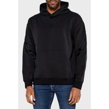 Hugo Erkek Rahat Kesim Kapüşonlu Pamuklu Uzun Kollu Siyah Sweatshirt 50521429-001