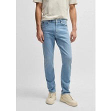 Boss Erkek Regular Fit Normal Bel Düz Paça Denim Mavi Jeans 50540483-439