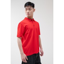 Hugo Erkek Rahat Kesim Polo Yaka Pamuklu Kısa Kollu Kırmızı Polo Yaka T-Shirt 50493206-694