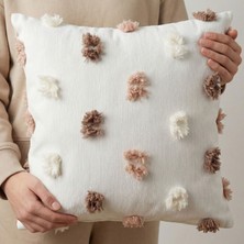 Ratemo Mobilya Premium Dokulu Dekoratif Kırlent Kılıfı 45X45 cm – Kabartmalı Desenli, Yüksek Kalite Kumaş