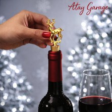 Atay Garage Zarif Altın Kaplama Geyik Şeklinde Şarap Tıpası Yağdanlıklara Uygundur
