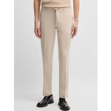 Boss Erkek Regular Fit Normal Bel Düz Paça Denim Bej Pantolon 50540480-275
