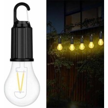Şarjlı Dekoratif Kamp Lambası Askılı Ampul LED Işık Type-C Girişli - Lisinya
