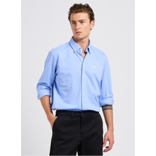 Boss Erkek Marka Logolu Düğmeli Gömlek Yaka Uzun Kollu Beyaz Gömlek 50469378-450