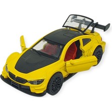 Çek Bırak Metal Arabalar 12 cm - 3671C - Sarı (Lisinya)