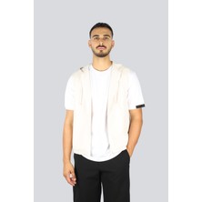 Boss Erkek Regular Fit Kapüşonlu Fermuarlı Ekru Ceket 50543587-131