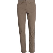 Boss Erkek Normal Bel Dar Paça Düğme Kapama Düz Slim Fit Açık Kahve Pantolon 50551419-245