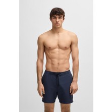 Boss Erkek Elastik Bel Bantlı Çabuk Kuruyan Kumaş Kısa Lacivert Mayo 50544330-413