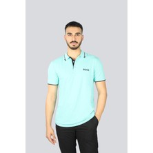 Boss Erkek Regular Fit Polo Yaka Pamuklu Kısa Kollu Yeşil Polo Yaka T-Shirt 50469102-255