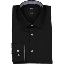 Boss Erkek Poplin Kumaş Dar Kesim Siyah Gömlek 50519859-001