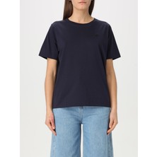 Boss Kadın Regular Fit Yuvarlak Yaka %100 Pamuklu Kısa Kollu Lacivert T-Shirt 50532092-406
