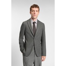 Boss Erkek Rahat Kesim Çentikli Yaka Cep Detaylı Uzun Kollu Gri Ceket 50551528-030