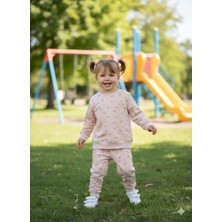 Elixya Kız Çocuk Çiçek Desenli Pembe Pijama Takımı