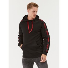 Hugo Erkek Kapşonlu Yaka Fermuarlı Uzun Kollu Siyah Sweatshirt 50497003-001