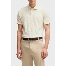 Boss Erkek Polo Yaka Regular Fit Pamuklu Kısa Kollu Bej Polo Yaka T-Shirt 50537132-131
